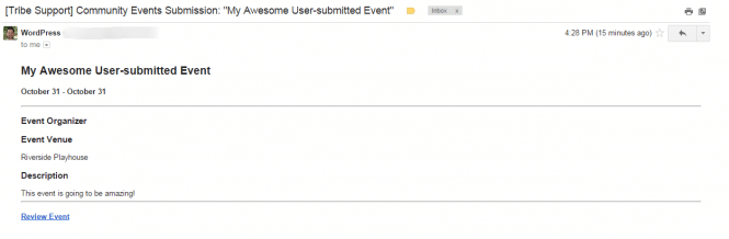 Community Alert Email