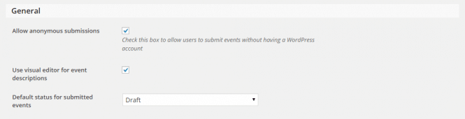 Community Submission Settings